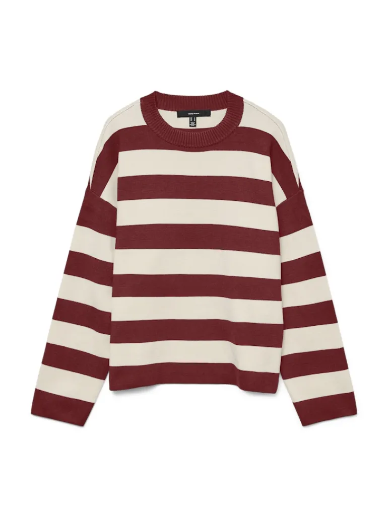 VMSILJE LS O-NECK BOXY PULLOVER NOOS syrah