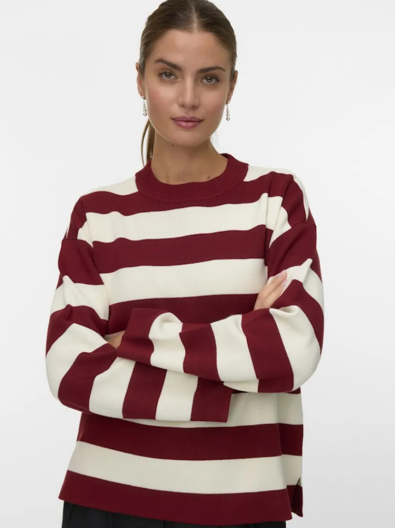 VMSILJE LS O-NECK BOXY PULLOVER NOOS syrah