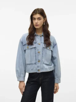 VMSILKA L/S DNM SHACKET YO367 light blue denim