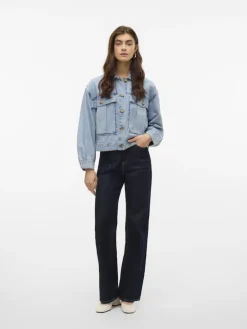 VMSILKA L/S DNM SHACKET YO367 light blue denim