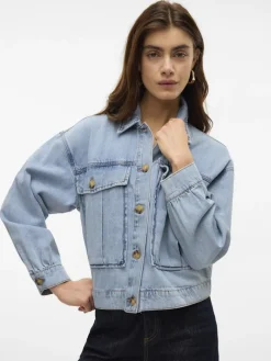 VMSILKA L/S DNM SHACKET YO367 light blue denim