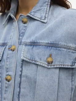 VMSILKA L/S DNM SHACKET YO367 light blue denim