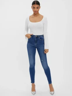 VMSOPHIA HR SKINNY DESTR J LI388 NOOS medium blue denim