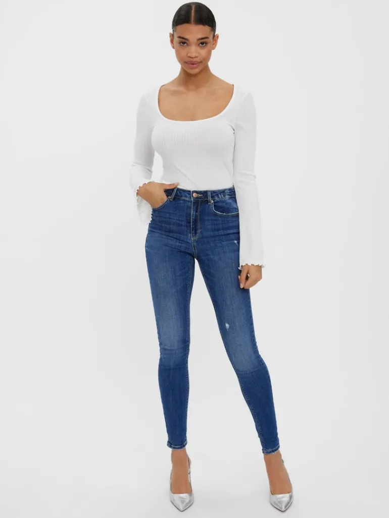 VMSOPHIA HR SKINNY DESTR J LI388 NOOS medium blue denim