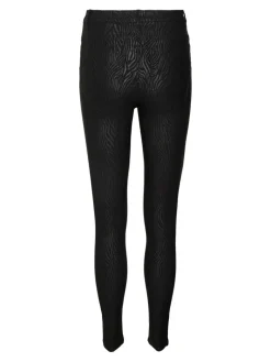VMSOPHIA HR SKINNY ZEBRA COATED PANT black