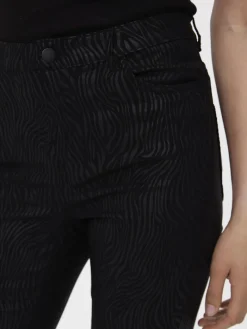 VMSOPHIA HR SKINNY ZEBRA COATED PANT black