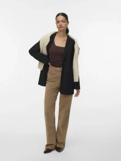 VMTESSA HR WIDE CORDUROY PANTS GA NOOS silver mink