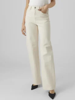 VMTESSA HR WIDE JEANS ECRU GA NOOS ecru