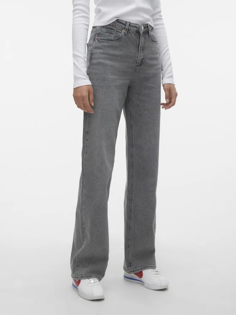 VMTESSA HR WIDE JEANS RA206 GA NOOS medium grey denim