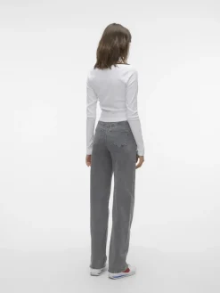VMTESSA HR WIDE JEANS RA206 GA NOOS medium grey denim
