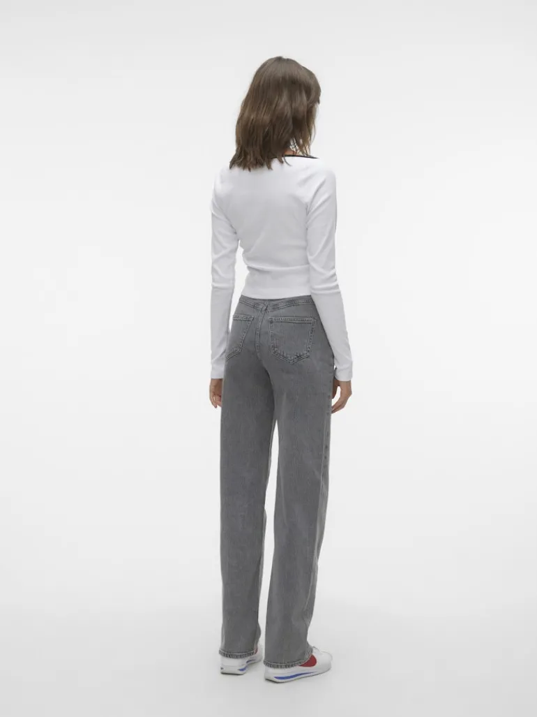 VMTESSA HR WIDE JEANS RA206 GA NOOS medium grey denim