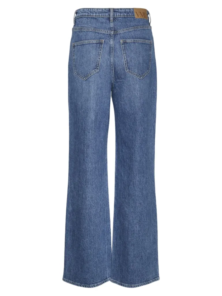 VMTESSA HR WIDE JEANS RA380 GA NOOS medium blue denim