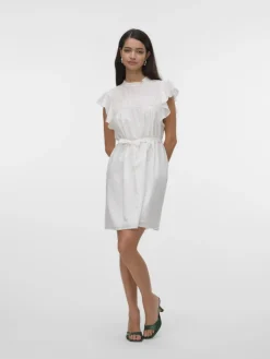 VMTRINE SL SHORT LACE DRESS WVN NOOS snow white