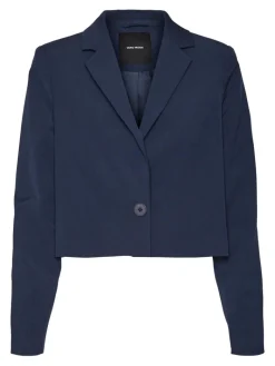 VMTROIAN LS CROPPED BLAZER navy blazer