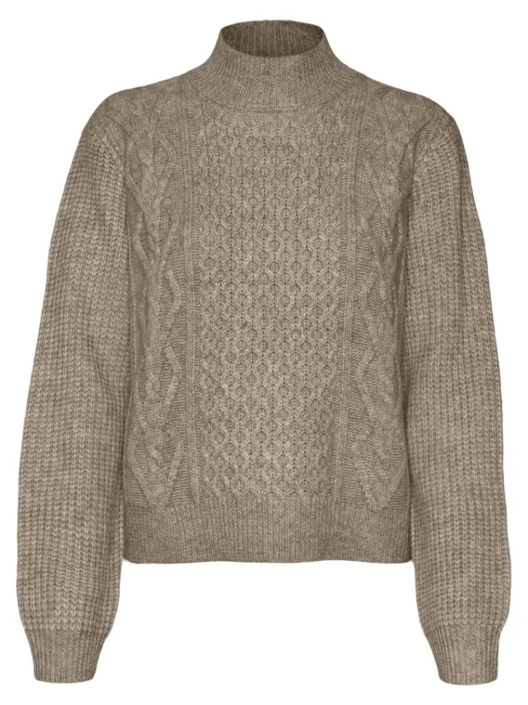 VMUNIVERSE LS HIGHNECK PULLOVER GA BF silver mink