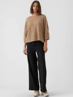 VMVIGGARIB 3/4 BOATNECK BLOUSE GA silver mink