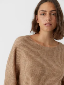 VMVIGGARIB 3/4 BOATNECK BLOUSE GA silver mink