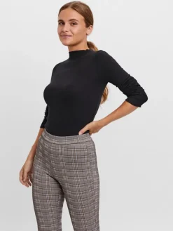 VMVIO L/S HIGH NECK BLOUSE NOOS black
