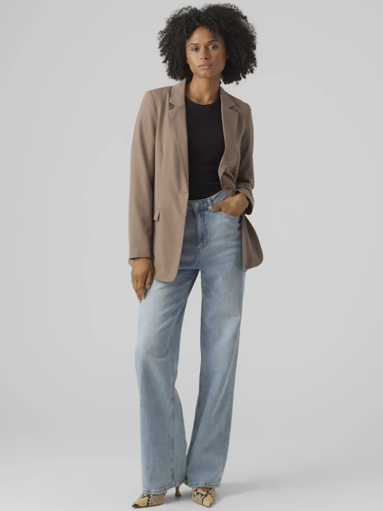 VMZELDA LS LOOSE BLAZER BOO brown lentil