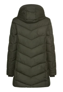 Wattierte Jacke mit abnehmbarer Kapuze forest