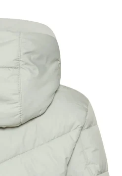 Wattierte Jacke mit abnehmbarer Kapuze light sage