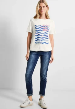 Wave Fotoprint Shirt vanilla white