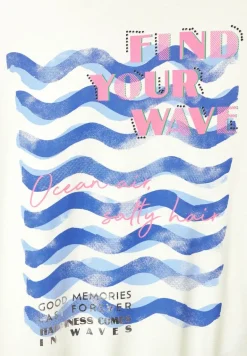 Wave Fotoprint Shirt vanilla white