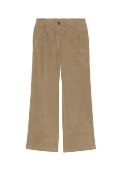 Weite Feincord-Hose straight cropped sandy shore