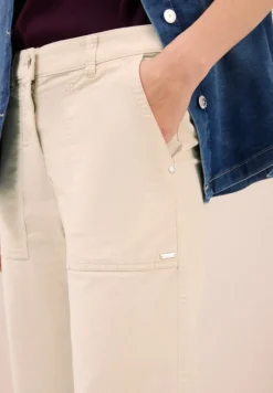Wide Leg Cordhose oat milk beige
