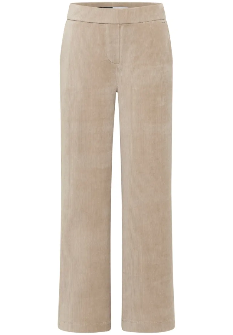 Wide Leg Cordhose silvery beige