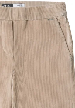 Wide Leg Cordhose silvery beige