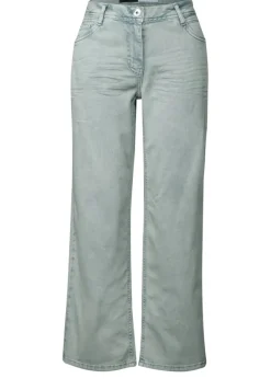 Wide Leg Jeans cool salvia green
