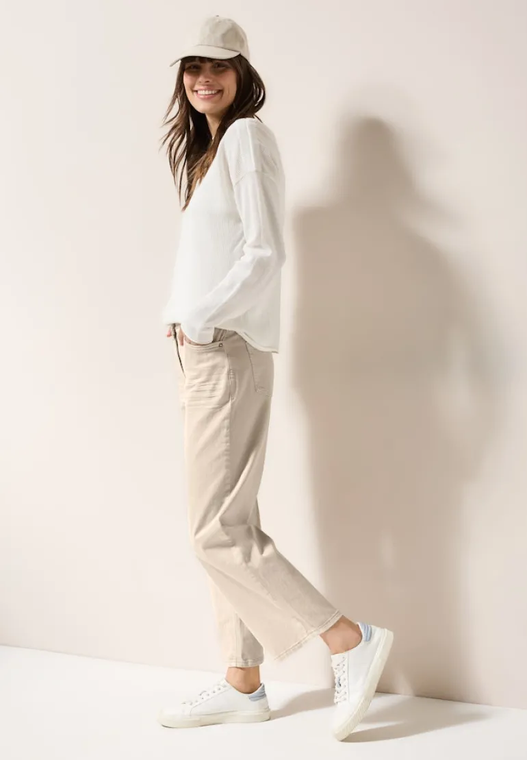 Wide Leg Jeans jute beige