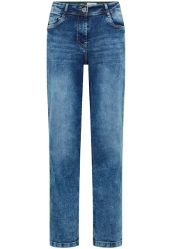 Wide Leg Jeans mid blue used wash