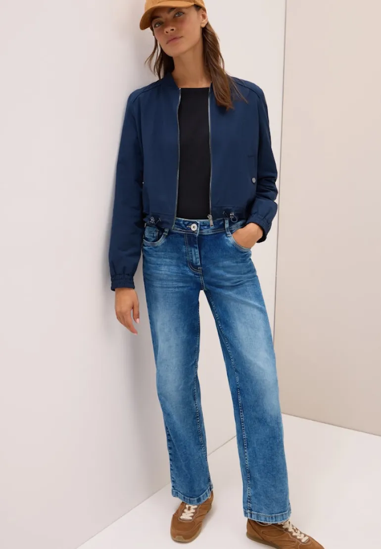 Wide Leg Jeans mid blue used wash