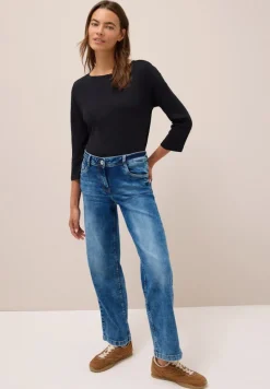 Wide Leg Jeans mid blue used wash