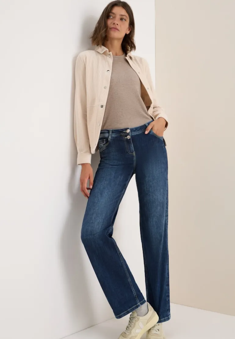 Wide Leg Jeans mid blue wash