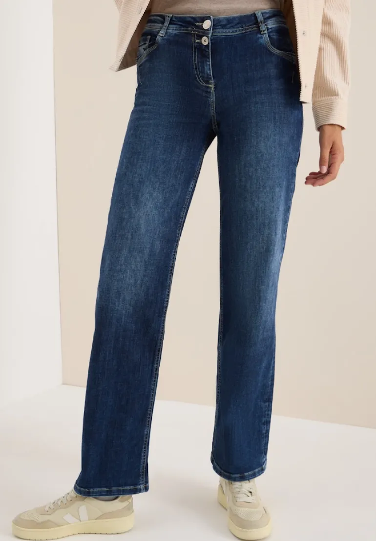 Wide Leg Jeans mid blue wash