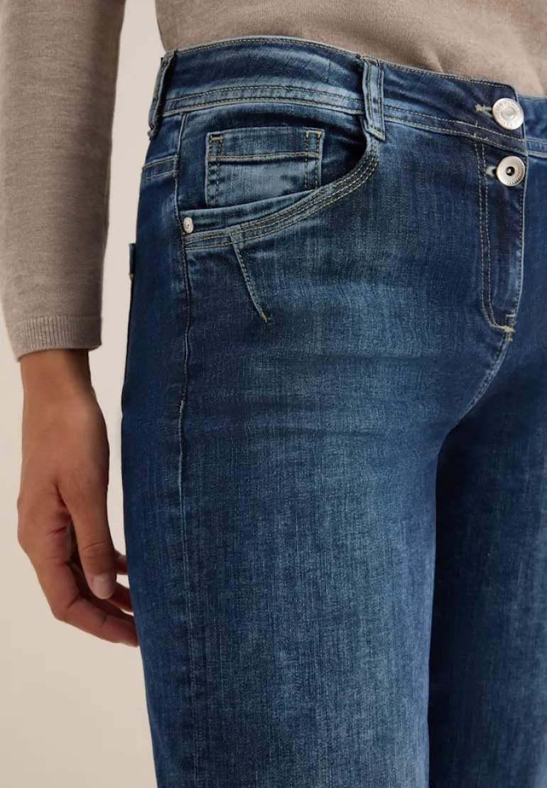 Wide Leg Jeans mid blue wash