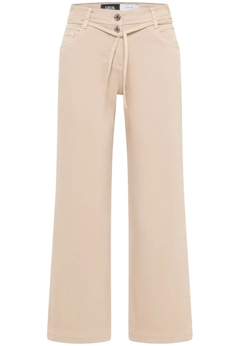 Wide Leg Jeans mit Flare eggshell white