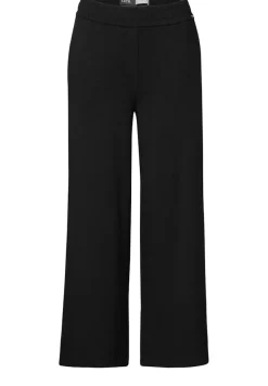 Wide Leg Jersey-Hose black