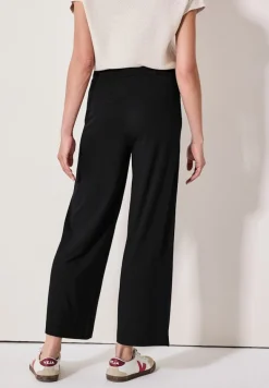 Wide Leg Jersey-Hose black