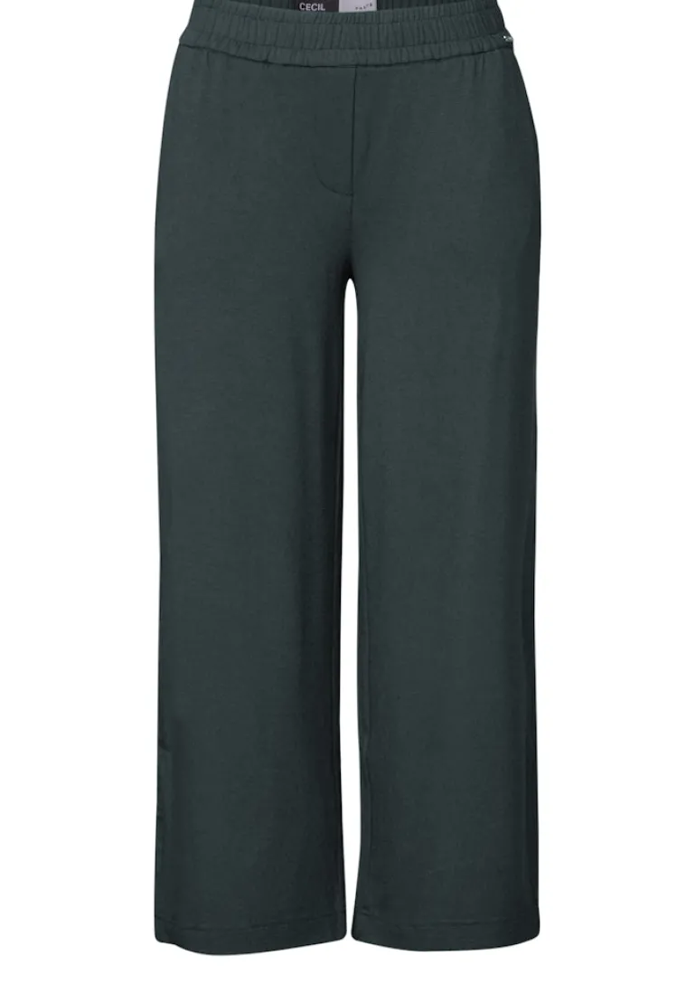Wide Leg Jersey-Hose slate khaki
