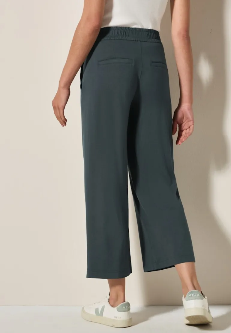 Wide Leg Jersey-Hose slate khaki