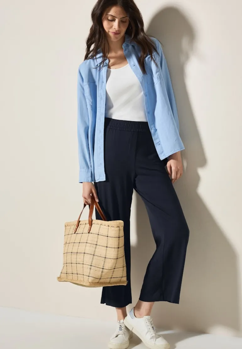 Wide Leg Jersey-Hose universal blue