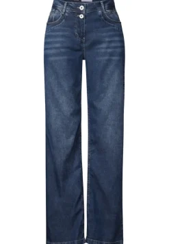 Wide Leg Lyocellmix Jeans mid blue used wash