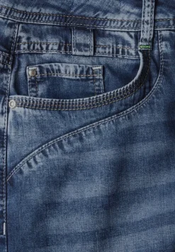 Wide Leg Lyocellmix Jeans mid blue used wash