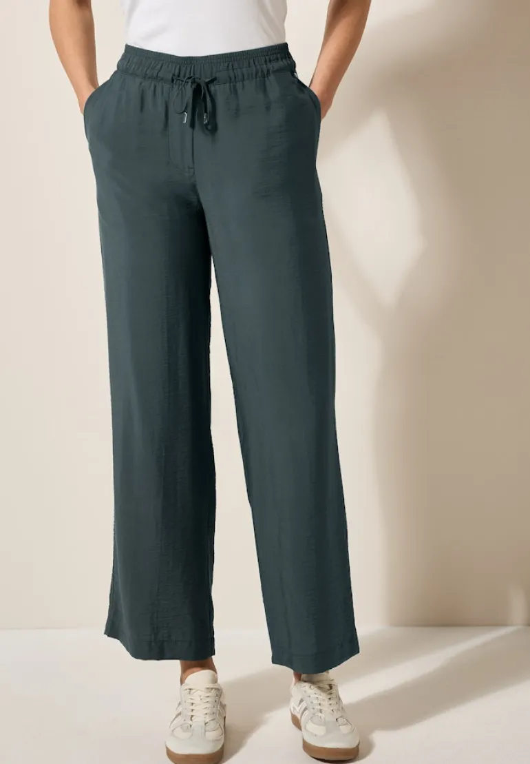 Wide Leg Strukturhose slate khaki
