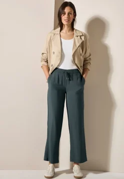 Wide Leg Strukturhose slate khaki