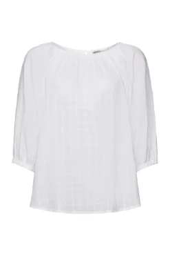Women Blouses woven long sleeve white